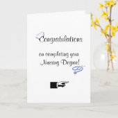 Gefeliciteerd met je Nursing Degree-Humor Kaart (Gele Bloem)