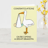 Gefeliciteerd met je opa worden kaart (Gele Bloem)