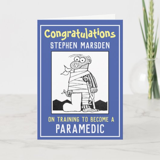 Gefeliciteerd met je opleiding tot paramedicus kaart (Voorkant)