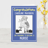 Gefeliciteerd met je opleiding tot verpleegkundige kaart (Gele Bloem)