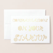 Gefeliciteerd met je opstarten folie kaarten (Voorkant met envelop)