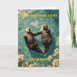 Gefeliciteerd met je Otter Helft Kaart