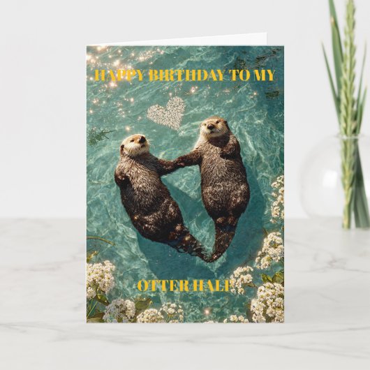 Gefeliciteerd met je Otter Helft Kaart (Voorkant)