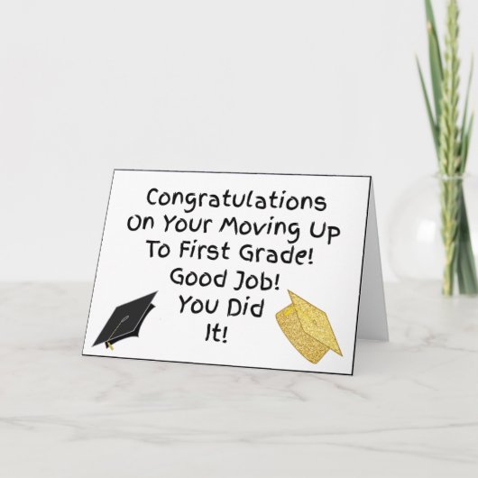 Gefeliciteerd met je overstap naar het Afstuderen Kaart (Voorkant)