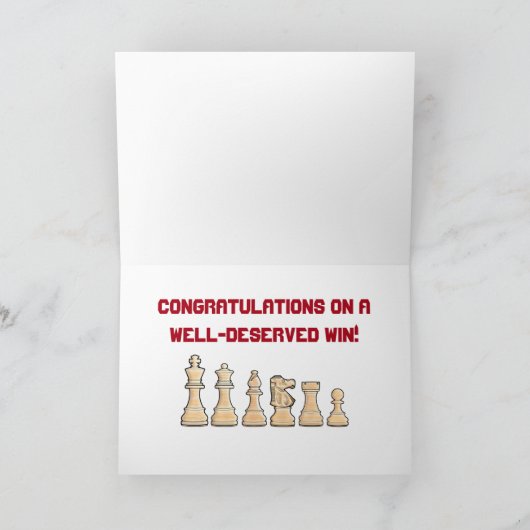 Gefeliciteerd met je overwinning kaart (Binnen)