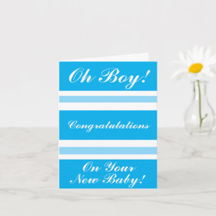 Gefeliciteerd met je pasgeboren baby Blue Kaart