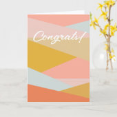 Gefeliciteerd met je pastel kaart (Gele Bloem)