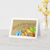 GEFELICITEERD MET JE PENSIOEN BEACH STYLE KAART (Gele Bloem)