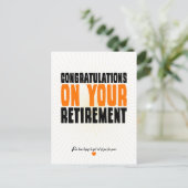 Gefeliciteerd met je pensioen briefkaart (Staand voorkant)