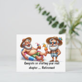 Gefeliciteerd met je pensioen briefkaart (Staand voorkant)