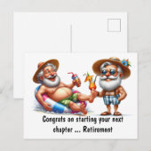 Gefeliciteerd met je pensioen briefkaart (Voorkant / Achterkant)