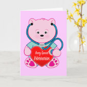 Gefeliciteerd met je pensioen dierenarts met hart kaart (Gele Bloem)