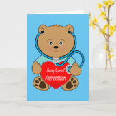 Gefeliciteerd met je pensioen dierenarts met hart kaart (Gele Bloem)