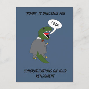 Gefeliciteerd met je pensioen Dinosaur Persoonlijk Briefkaart