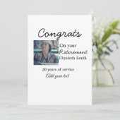 Gefeliciteerd met je pensioen en voeg fotonaam toe feestdagenkaart (Staand voorkant)