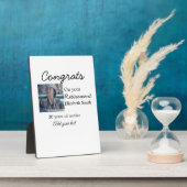 Gefeliciteerd met je pensioen en voeg fotonaam toe fotoplaat (Zijkant)