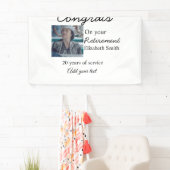 Gefeliciteerd met je pensioen en voeg fotonaam toe spandoek (Insitu)