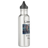 Gefeliciteerd met je pensioen en voeg fotonaam toe waterfles  (Links)