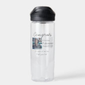 Gefeliciteerd met je pensioen en voeg fotonaam toe waterfles (Achterkant)