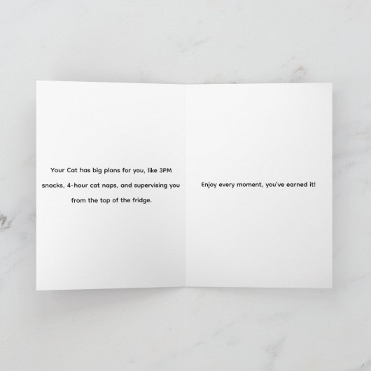 Gefeliciteerd met je pensioen, hond, kat, huisdier kaart (Binnen)