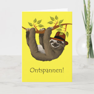 Gefeliciteerd met je pensioen in Nederlands, Sloth Kaart