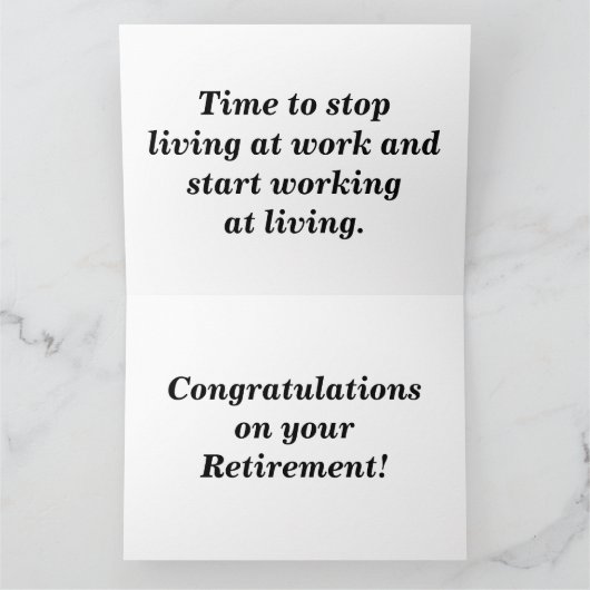 Gefeliciteerd met je pensioen kaart (Binnen)