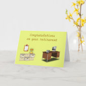 Gefeliciteerd met je pensioen Kantoor Kaart (Gele Bloem)