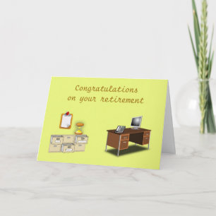 Gefeliciteerd met je pensioen Kantoor Kaart