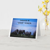 GEFELICITEERD MET JE PENSIOEN MET DE OLIFANTENPARA KAART (Gele Bloem)