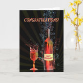 Gefeliciteerd met je pensioen, met de wijn kaart (Gele Bloem)