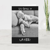 Gefeliciteerd met je pensioen met Lazy Poodle Kaart (Voorkant)