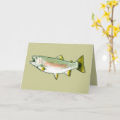 Gefeliciteerd met je pensioen met Rainbow Trout Kaart (Gele Bloem)