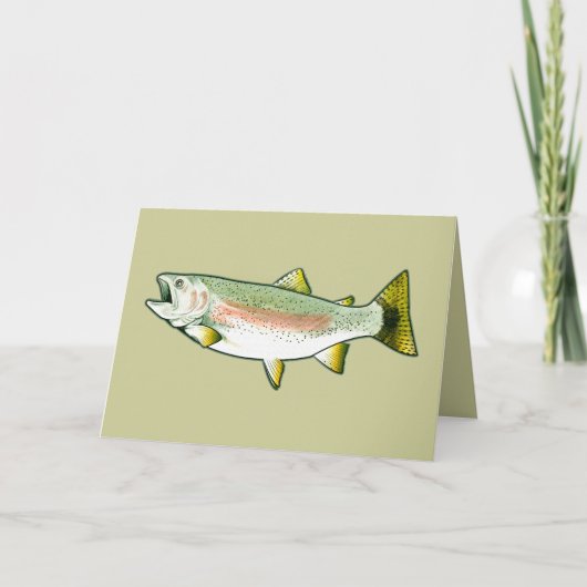 Gefeliciteerd met je pensioen met Rainbow Trout Kaart (Voorkant)