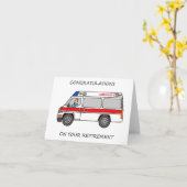 Gefeliciteerd met je pensioen paramedicus of EMT Kaart (Gele Bloem)