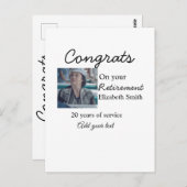 Gefeliciteerd met je pensioen voeg foto naam datum briefkaart (Voorkant / Achterkant)