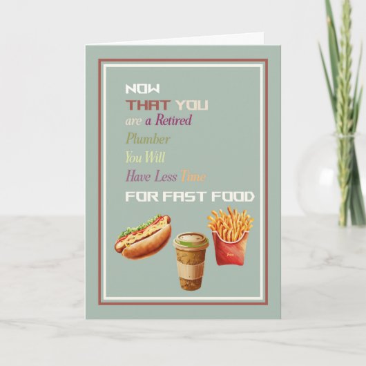 Gefeliciteerd met je pensioen voor Loodgieter Kaart (Voorkant)