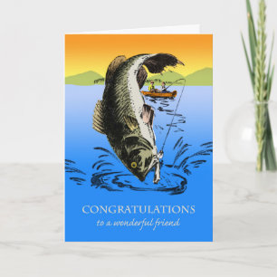 Gefeliciteerd met je pensioen voor vriend, Gevist Kaart