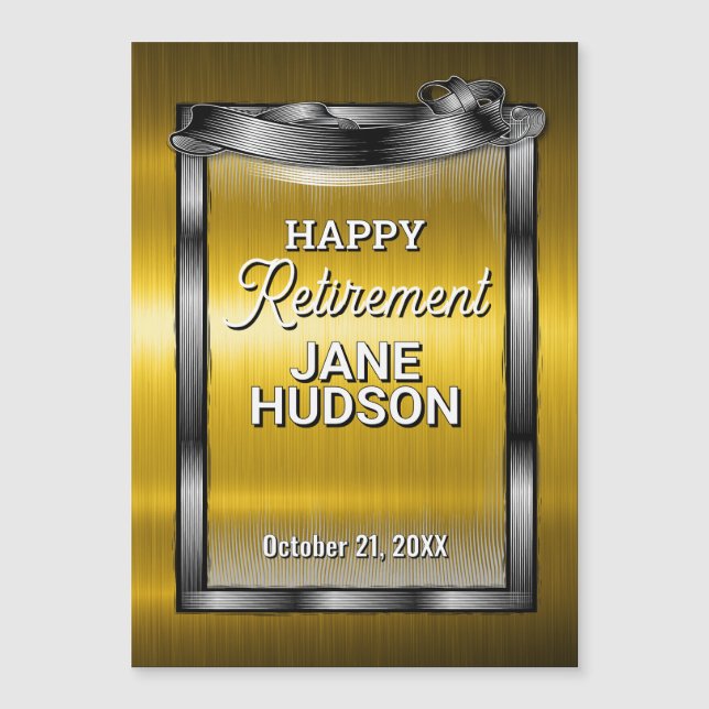 Gefeliciteerd met je pensioen zwart en goud (Voorkant)