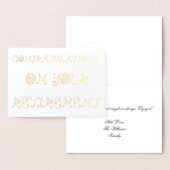 Gefeliciteerd met je pensionering folie kaarten (Display)