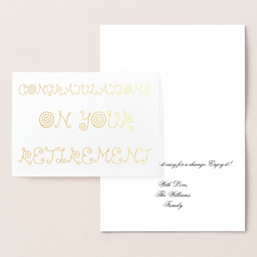 Gefeliciteerd met je pensionering folie kaarten (Display)