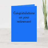Gefeliciteerd met je pensionering kaart (Voorkant)