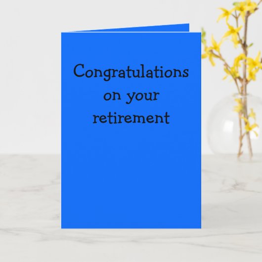 Gefeliciteerd met je pensionering kaart (Gele Bloem)