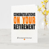 Gefeliciteerd met je pensionering kaart (Gele Bloem)