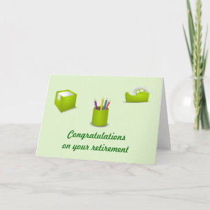 Gefeliciteerd met je pensionering Kantoor Kaart
