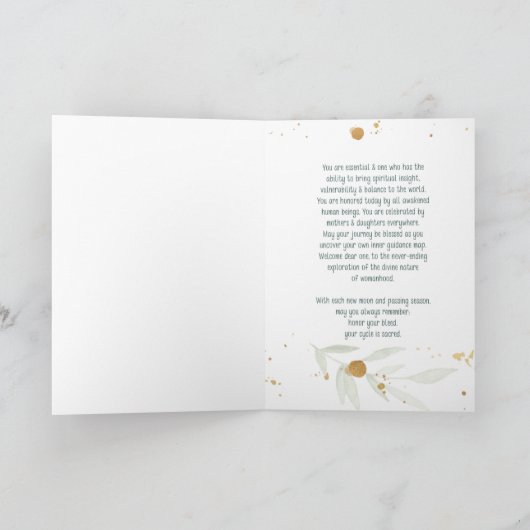 Gefeliciteerd met je periode kaart (Binnen)