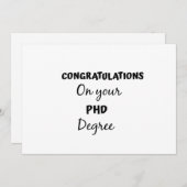 Gefeliciteerd met je PhD graad Kaart (Voorkant / Achterkant)