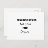 Gefeliciteerd met je PhD-titel Briefkaart (Voorkant / Achterkant)