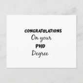 Gefeliciteerd met je PhD-titel Briefkaart (Voorkant)