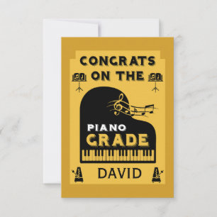Gefeliciteerd met je pianomuziek examen kaart