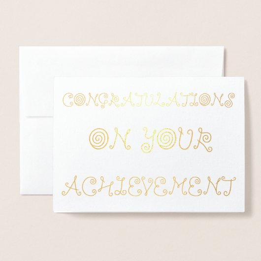 Gefeliciteerd met je prestatie folie kaarten (Voorkant met envelop)